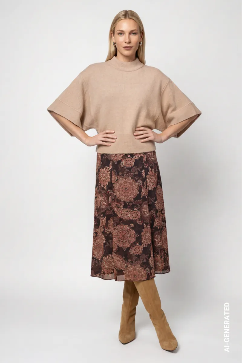 monari-knitted-jumper-with-short-batwing-sleeve-809923-593-cappuccino-melange-cafe-3 Monari-Knitted jumper with short batwing sleeve-809923-593 Cappuccino melange-CAFE