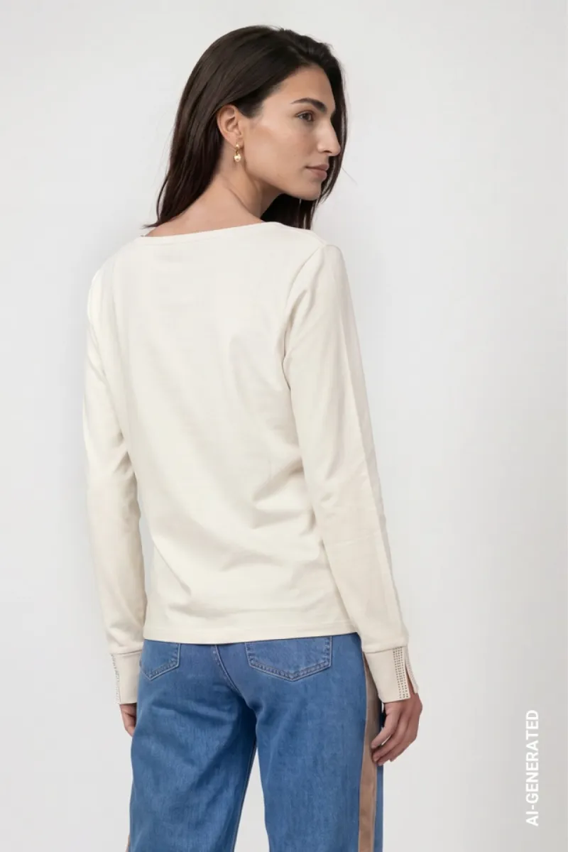 monari-long-sleeve-shirt-with-rhinestone-details-810053-160-antique-white-off-white-6 Monari-Long sleeve shirt with rhinestone details-810053-160 Antique white-OFF WHITE
