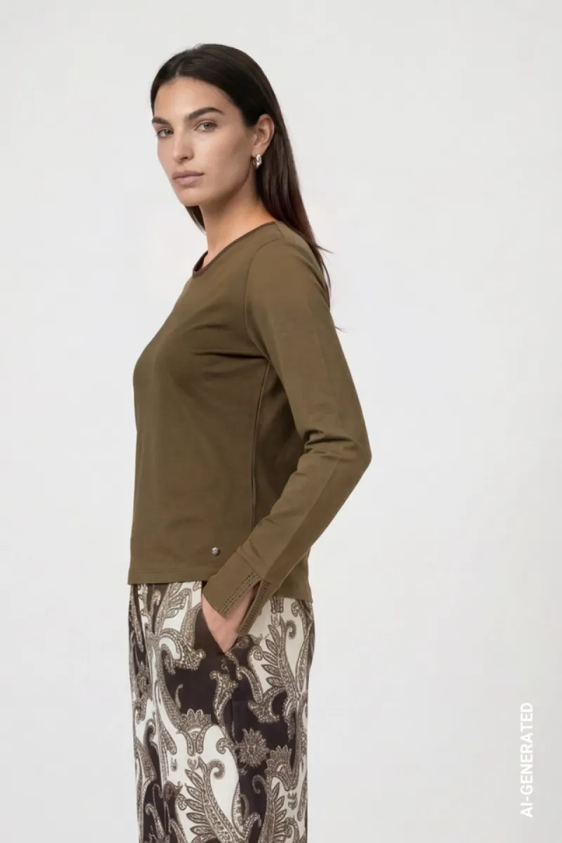 monari-long-sleeve-shirt-with-rhinestone-details-810053-618-olive-olijf-5 Monari-Long sleeve shirt with rhinestone details-810053-618 Olive-OLIJF