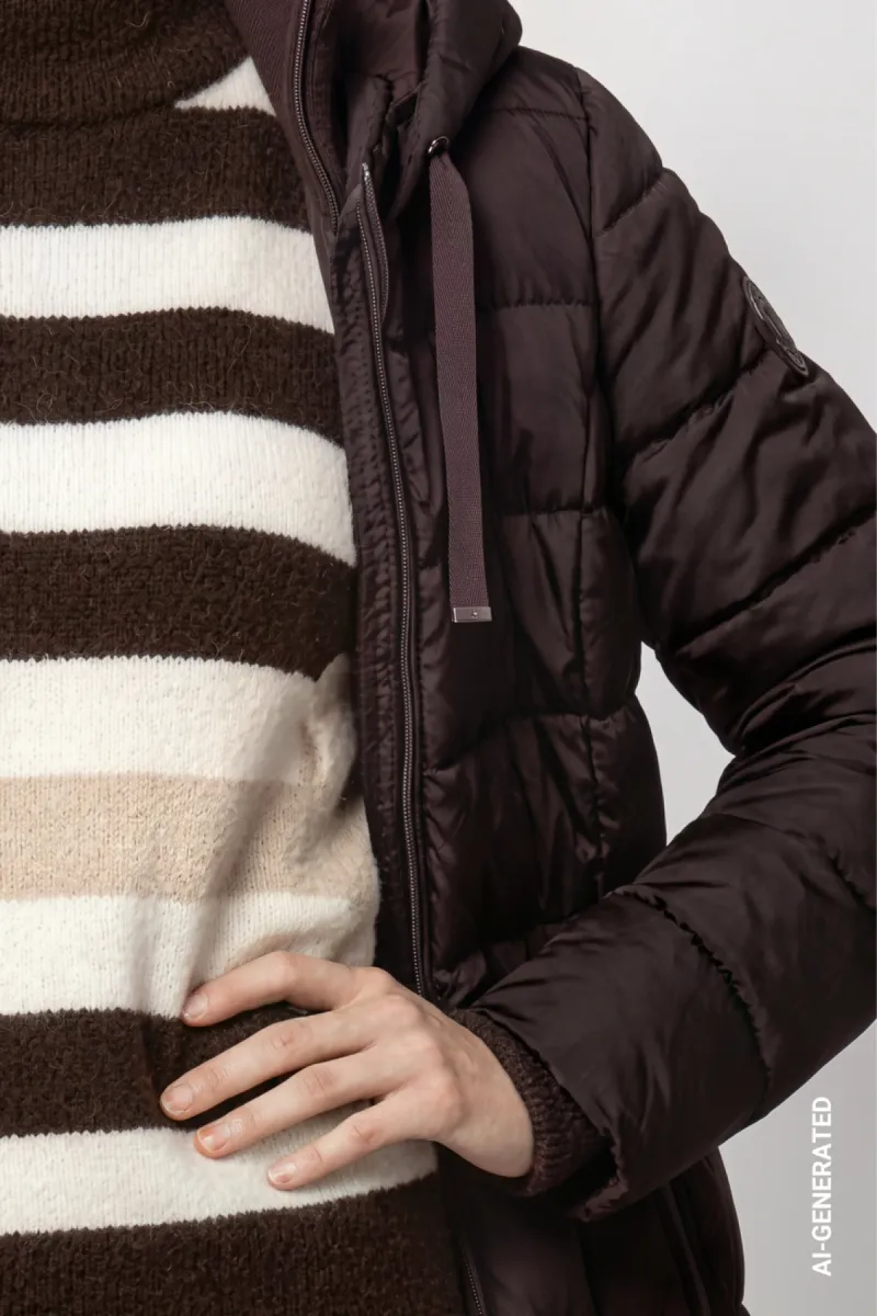 monari-quilted-coat-with-lurex-810011-567-black-coffee-cafe-2 Monari-Quilted coat with lurex-810011-567 Black coffee-CAFE
