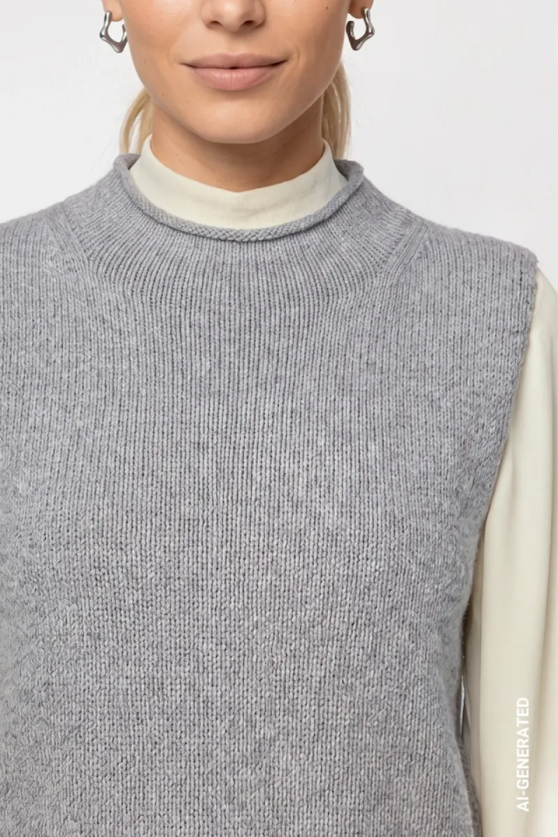 monari-sleeveless-jumper-with-stand-up-collar-809977-849-light-grey-melange-licht-parel-grijs-4 Monari-Sleeveless jumper with stand-up collar-809977-849 Light grey melange-LICHT-/PAREL GRIJS