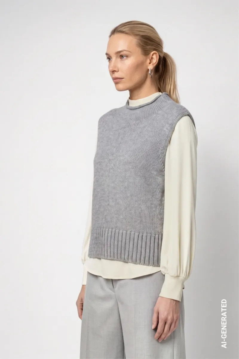 monari-sleeveless-jumper-with-stand-up-collar-809977-849-light-grey-melange-licht-parel-grijs-5 Monari-Sleeveless jumper with stand-up collar-809977-849 Light grey melange-LICHT-/PAREL GRIJS