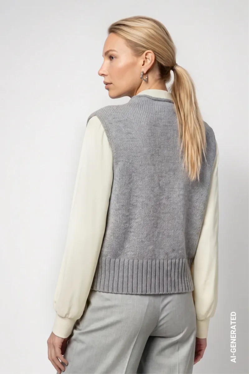 monari-sleeveless-jumper-with-stand-up-collar-809977-849-light-grey-melange-licht-parel-grijs-6 Monari-Sleeveless jumper with stand-up collar-809977-849 Light grey melange-LICHT-/PAREL GRIJS
