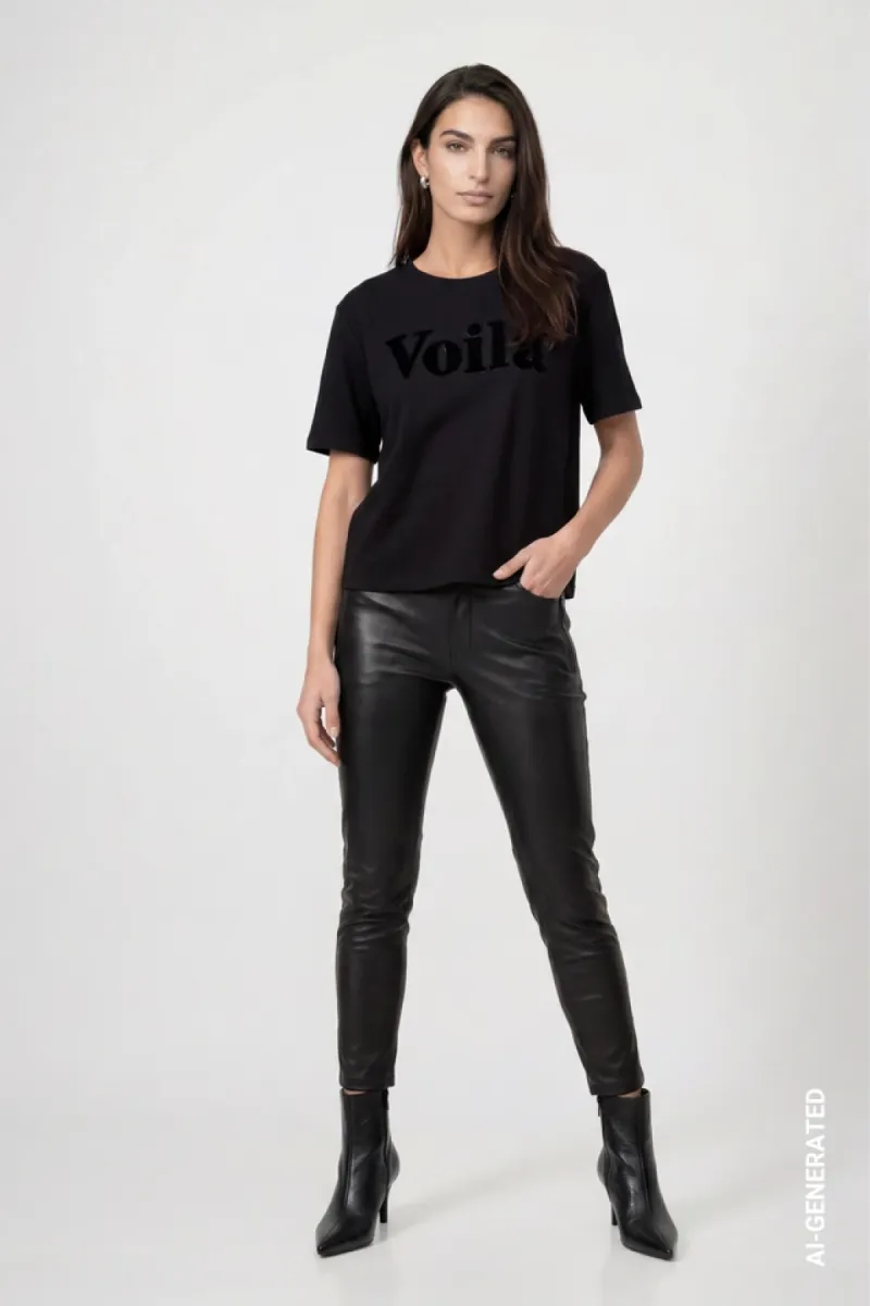 monari-t-shirt-with-lettering-809746-999-black-zwart-3 Monari-T-shirt with lettering-809746-999 Black-ZWART