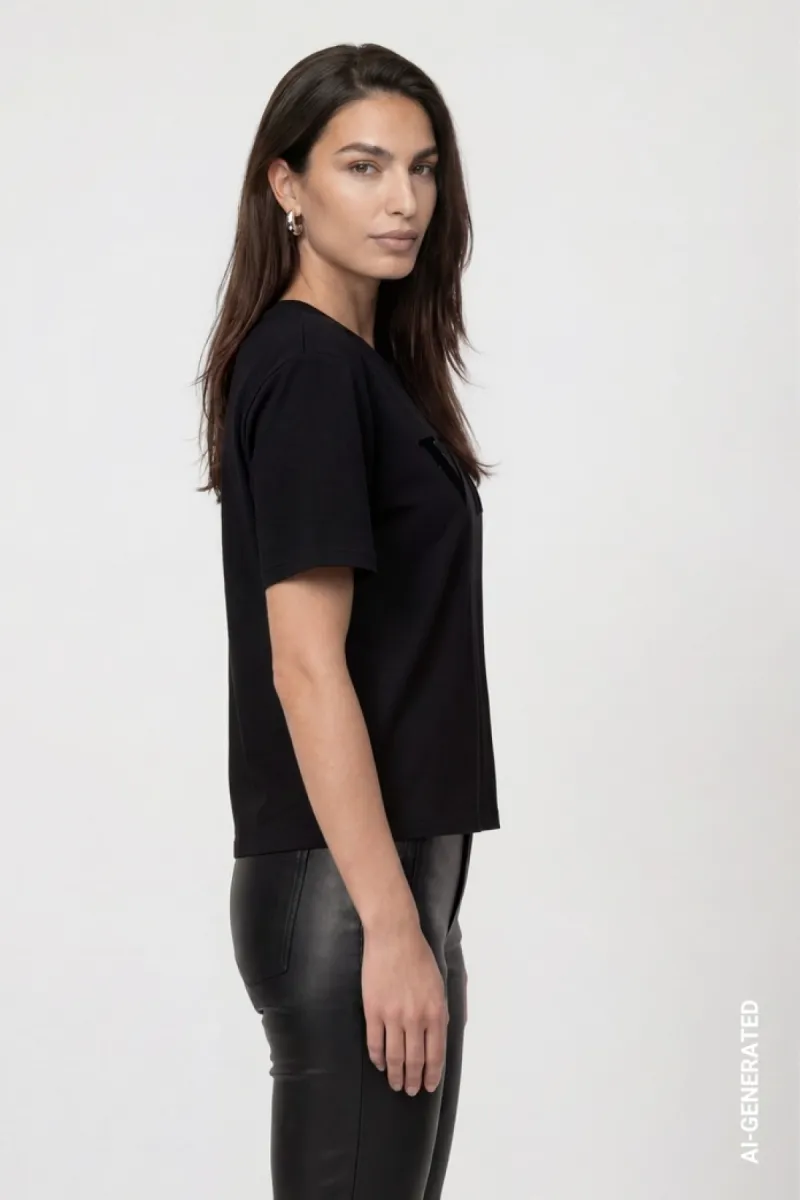 monari-t-shirt-with-lettering-809746-999-black-zwart-4 Monari-T-shirt with lettering-809746-999 Black-ZWART