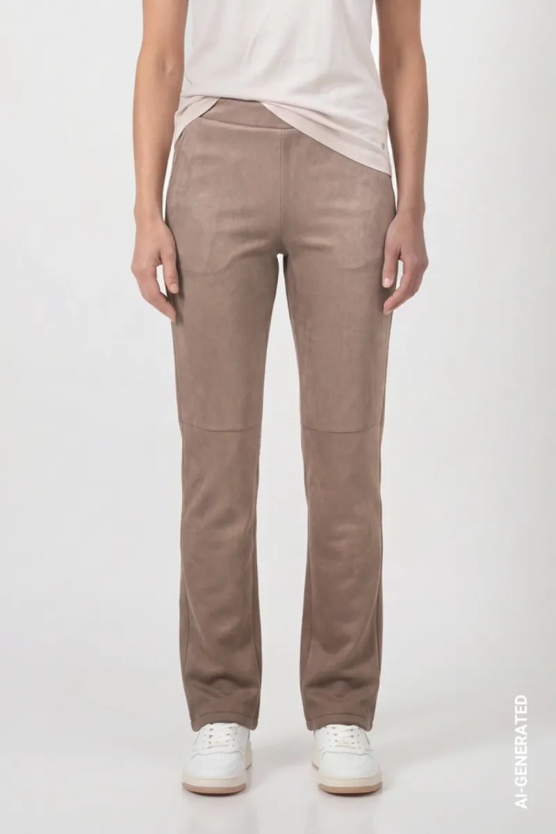 Monari-Velours trousers-809787-590 Cappuccino-CAFE