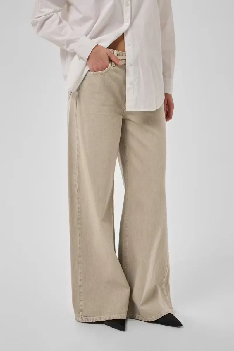 My Essential Wardrobe-Jeans Wide MWKaro 175-10705846-105457 Silver Sage-ZILVER GRIJS