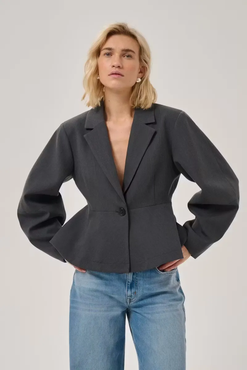 My Essential Wardrobe-MWEvie Shaped Blazer-10705705-100379-GRIJS