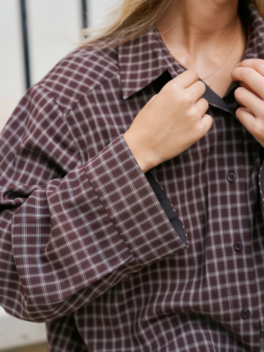 neo-noir-anella-check-shirt-170207-345-chocolate-plum-chocolade-2 Neo Noir-Anella Check Shirt-170207-345 Chocolate Plum-CHOCOLADE