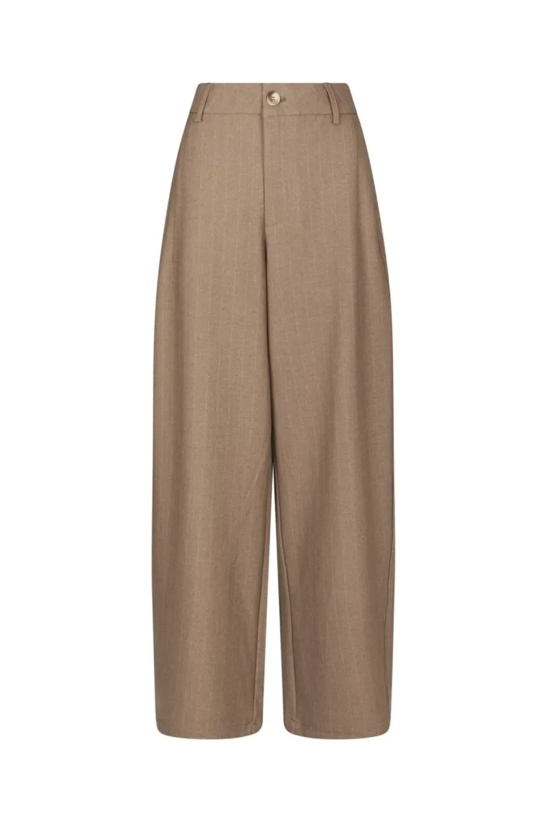 Neo Noir-Essaill Pinstripe Pants-170084-214 Taupe-TAUPE