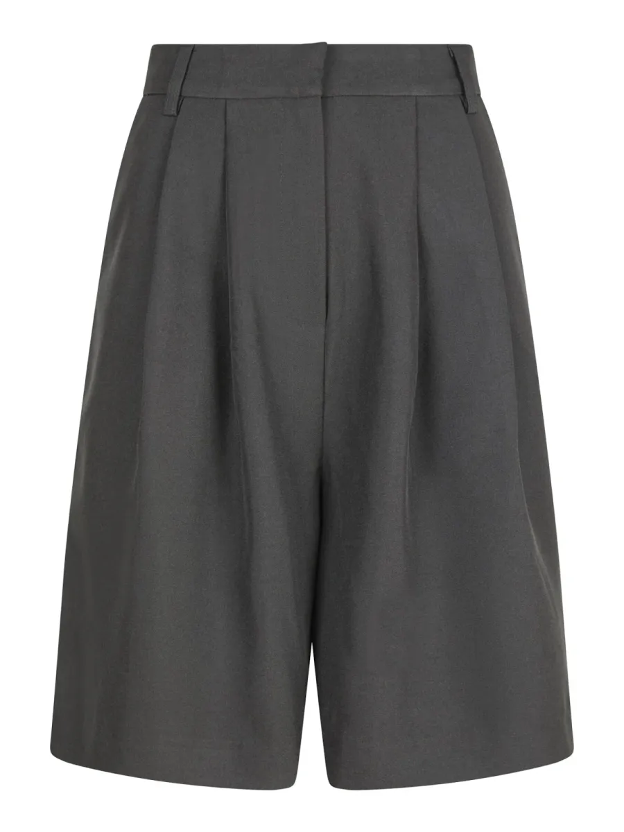 Neo Noir-Nika Structure Shorts-164538-104 Dark Grey-GRIJS MELEE
