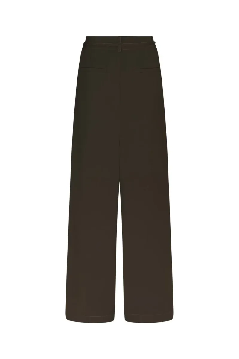Neo Noir-Nika Structure Shorts-170464-676 Dark Brown-DONKER BRUIN