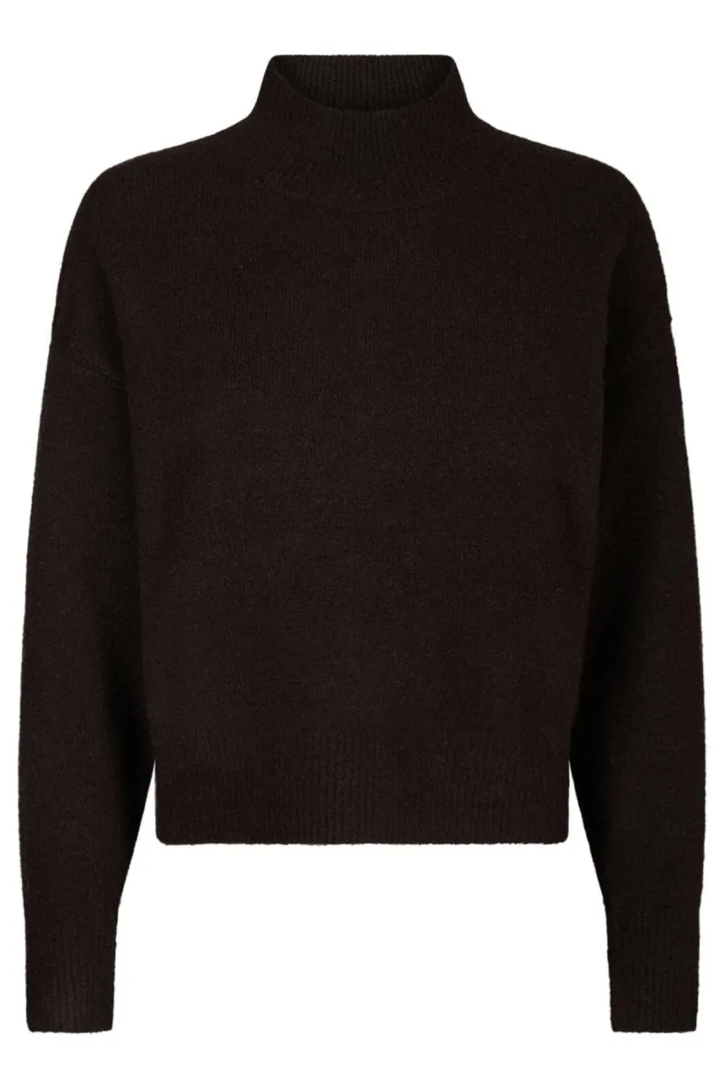 Neo Noir-Paulina Knit Blouse-159703-676 Dark Brown-DONKER BRUIN