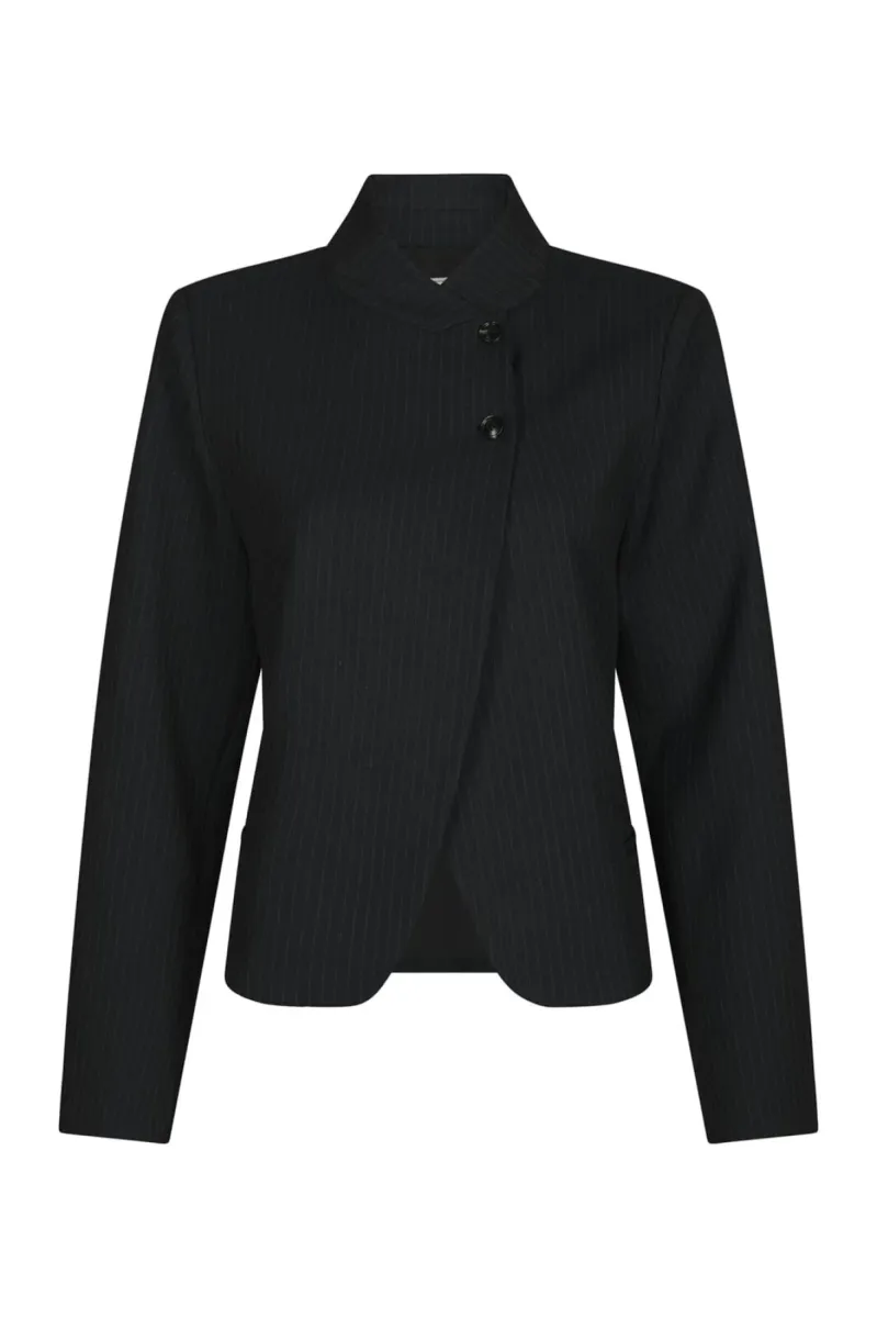 Neo Noir-Tiria Slim Pinstripe Blazer-169991-702 Dark Navy-NAVY