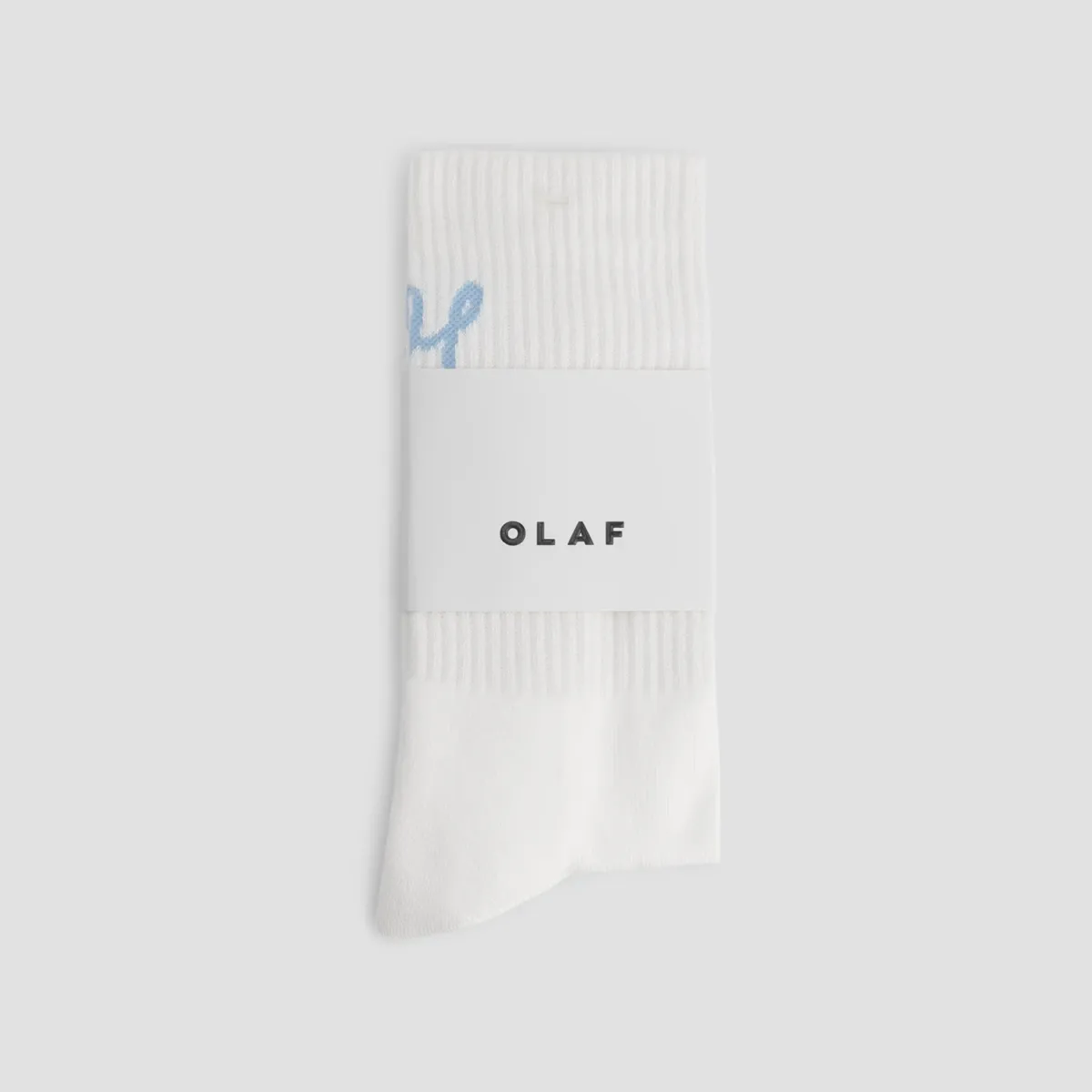 Olaf-Monogram logo socks-A260810-Optical white-WIT
