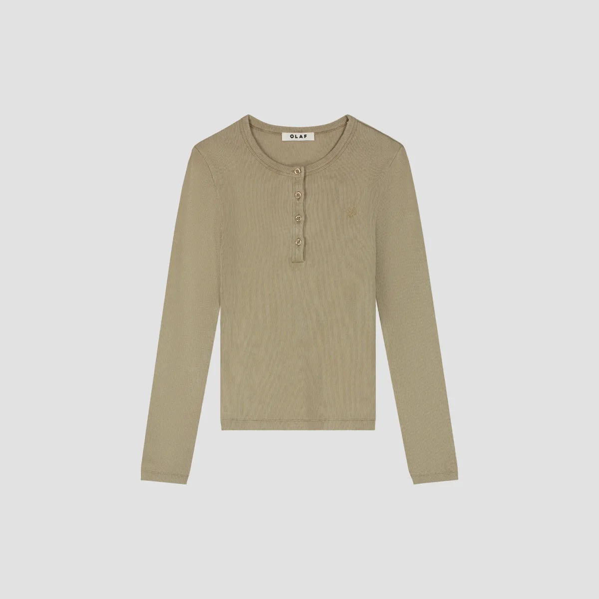 Olaf-Monogram washed henley top-W260101-Treehouse-BRUIN