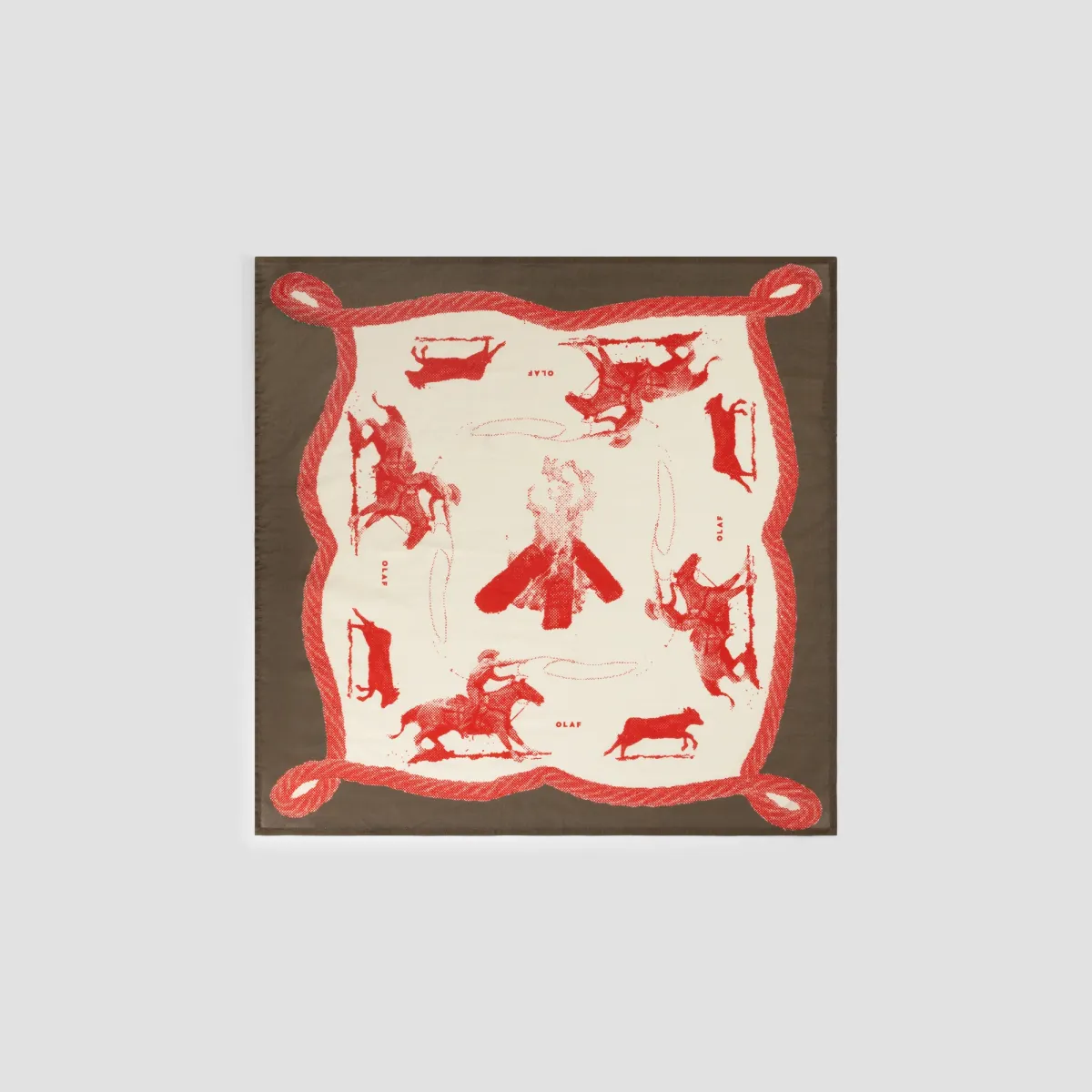 Olaf-Porcelain cowboy bandana-A260821-Chocolatechip off white-CHOCOLADE
