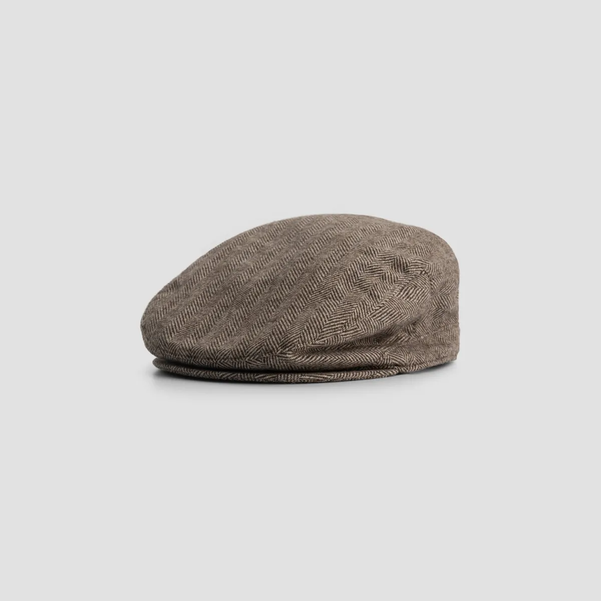 Olaf-Wool herringbone flat cap-A260805-Chocolate chip-CHOCOLADE