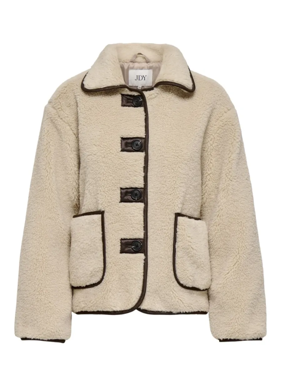 ONLY-JDYNOELLA TEDDY JACKET-15365773-Cement-CEMENT