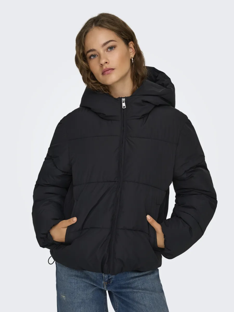 ONLY-ONLJUTA SHORT PUFFER OTW NOOS-15365799-Black-BLACK