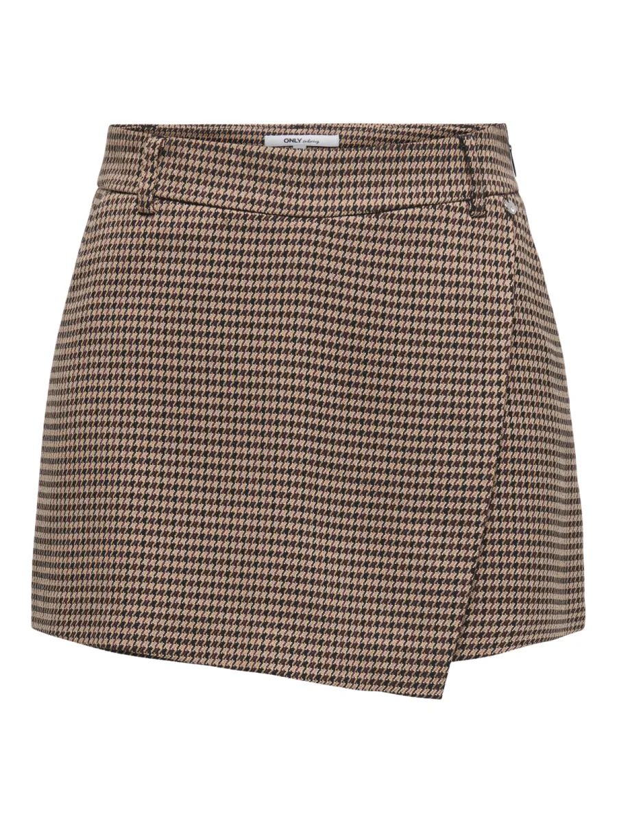 ONLY-ONLLETTIE LIFE MW CHECK SKORT TLR-15353569-Decadent Chocolate-CHOCOLADE