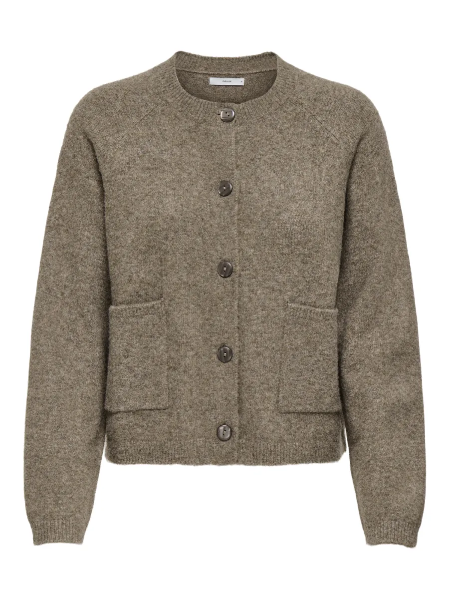 ONLY-ONLPIEMONTE L/S CARDIGAN KNT NOOS-15344118-Walnut-BRUIN