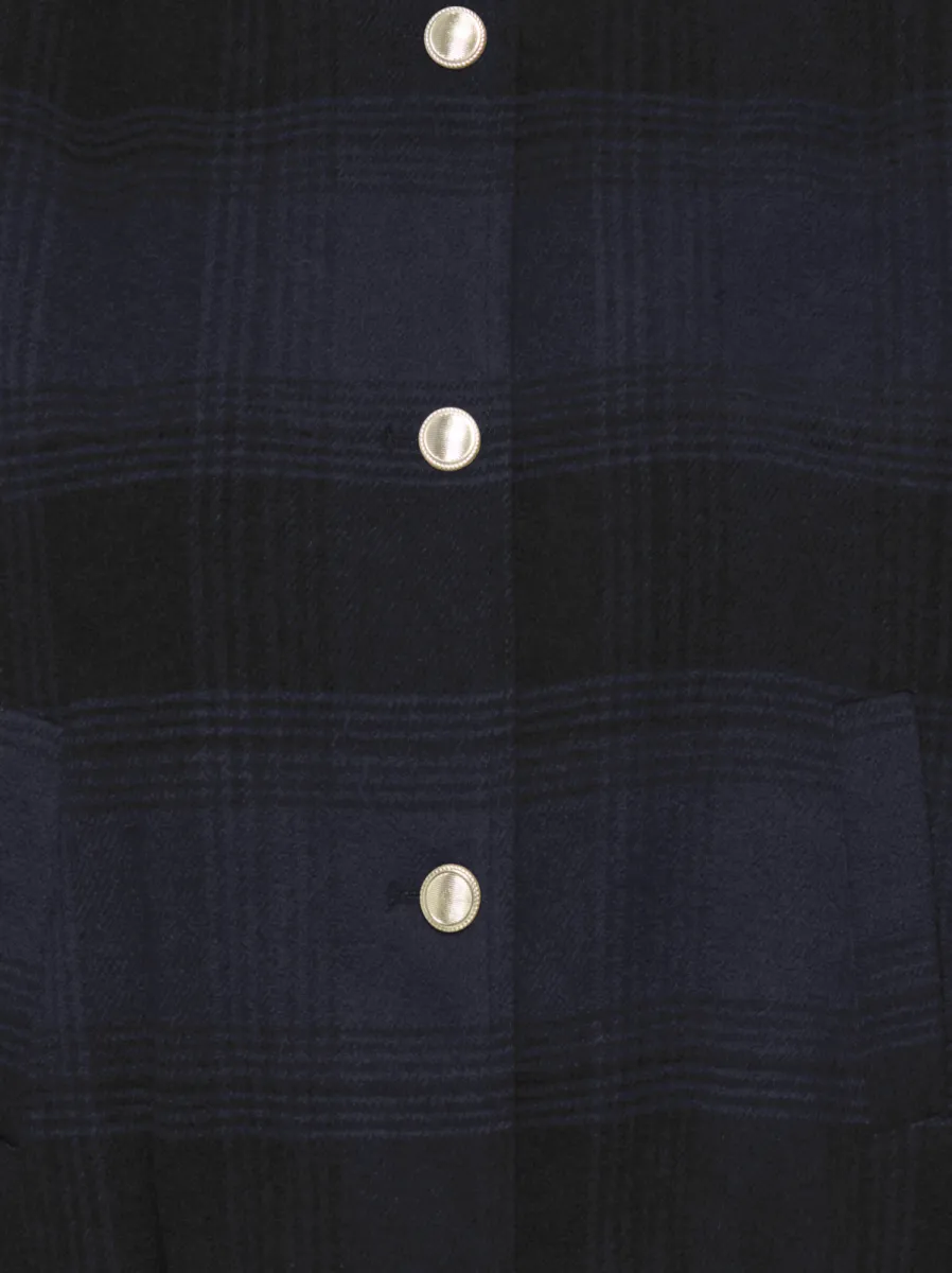ONLY-ONLSYLVIE CHECK BOMBER OTW-15384365-Night Sky-MARINE