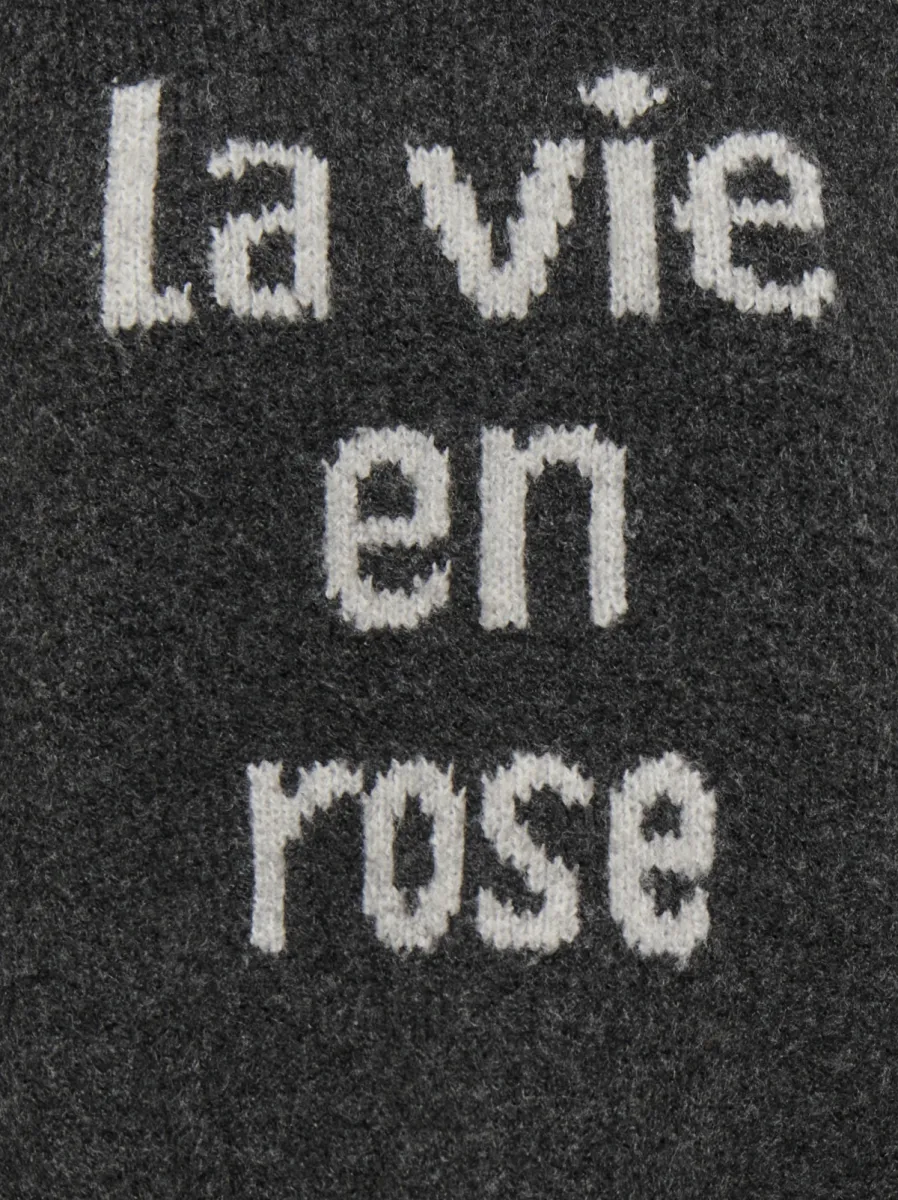 ONLY-ONLTORONTO LS TEXT O-NECK KNT-15378442-Dark Grey-DONKER GRIJS/GRAFIET