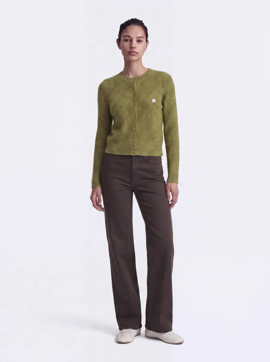 ONLY-ONLVIGGA LS O-NECK BADGE CARDIGAN K-15378144-Cardamom Seed-BRUIN