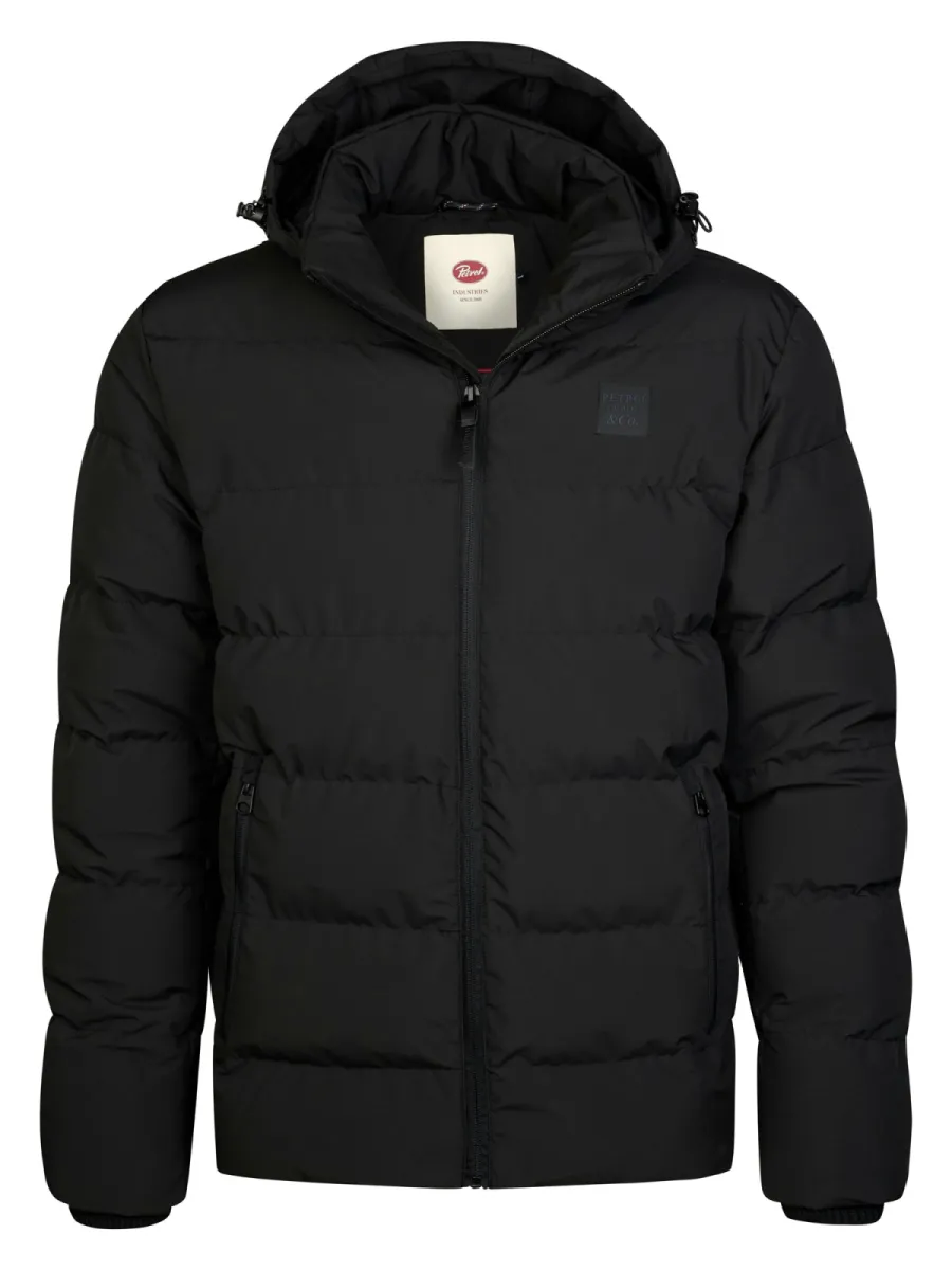 PETROL INDUSTRIES-Men jacket padded-M-3060-JAC124-9111 Deep black-ZWART