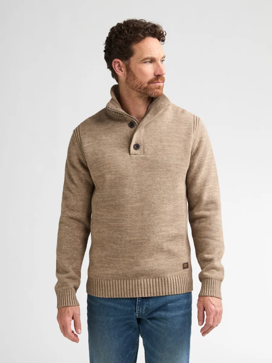 PETROL INDUSTRIES-Men knmitwear collar-M-ROS-KWC206-7140 Oak-BRUIN