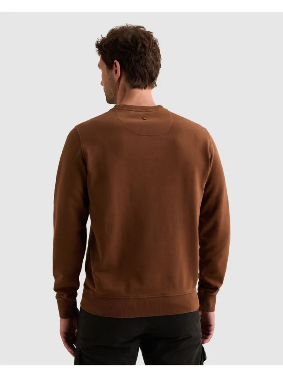 pme-legend-crewneck-semi-brushed-garment-dye-psw2609455-8168-cappuccino-licht-bruin-2 PME LEGEND-Crewneck semi brushed garment dye-PSW2609455-8168 Cappuccino-LICHT BRUIN