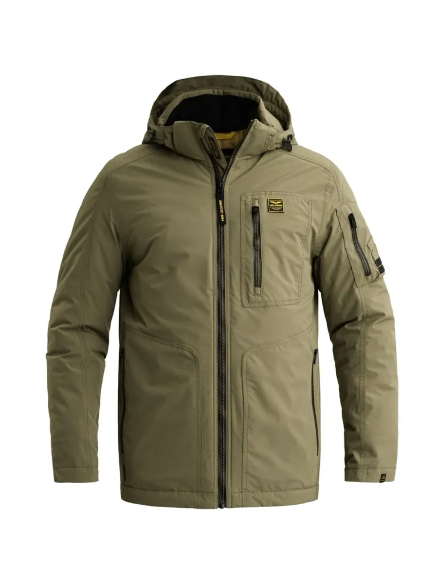 PME LEGEND-Semi long jacket CONESTOGA Dasrip-PJA2609142-6414 Dusty olive-OLIJF