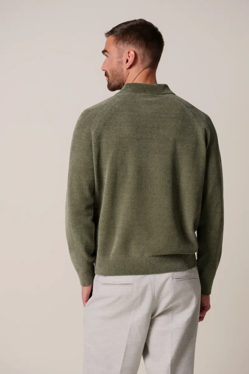 profuomo-chenille-polo-ppxj30036b-z-green-donker-groen-2 Profuomo-Chenille polo-PPXJ30036B-Z green-DONKER GROEN