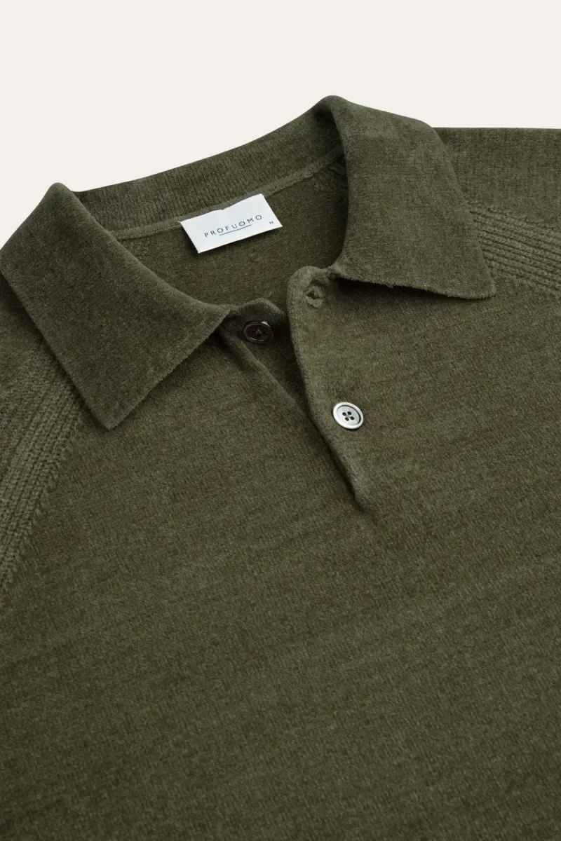 profuomo-chenille-polo-ppxj30036b-z-green-donker-groen-4 Profuomo-Chenille polo-PPXJ30036B-Z green-DONKER GROEN