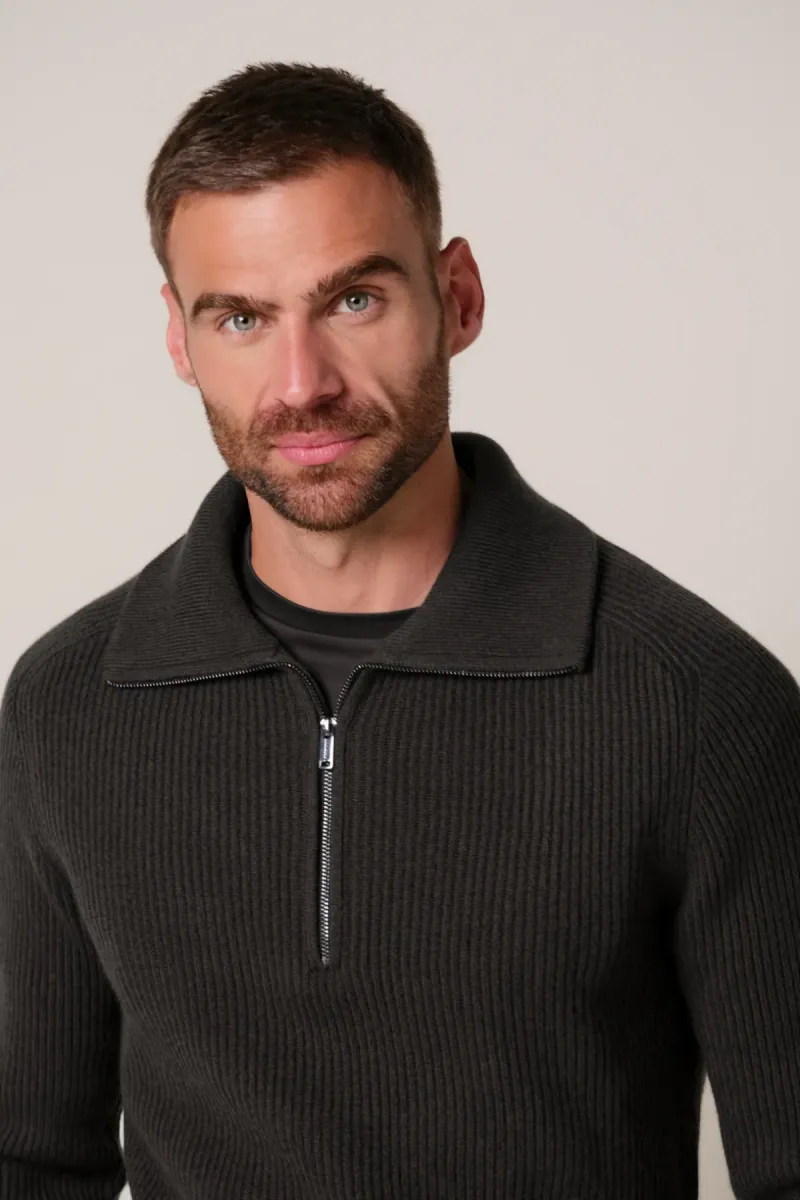 profuomo-heavy-wollen-half-zip-ppxj30058f-h2-dark-brown-bruin-3 Profuomo-Heavy wollen half zip-PPXJ30058F-H2 Dark brown-BRUIN