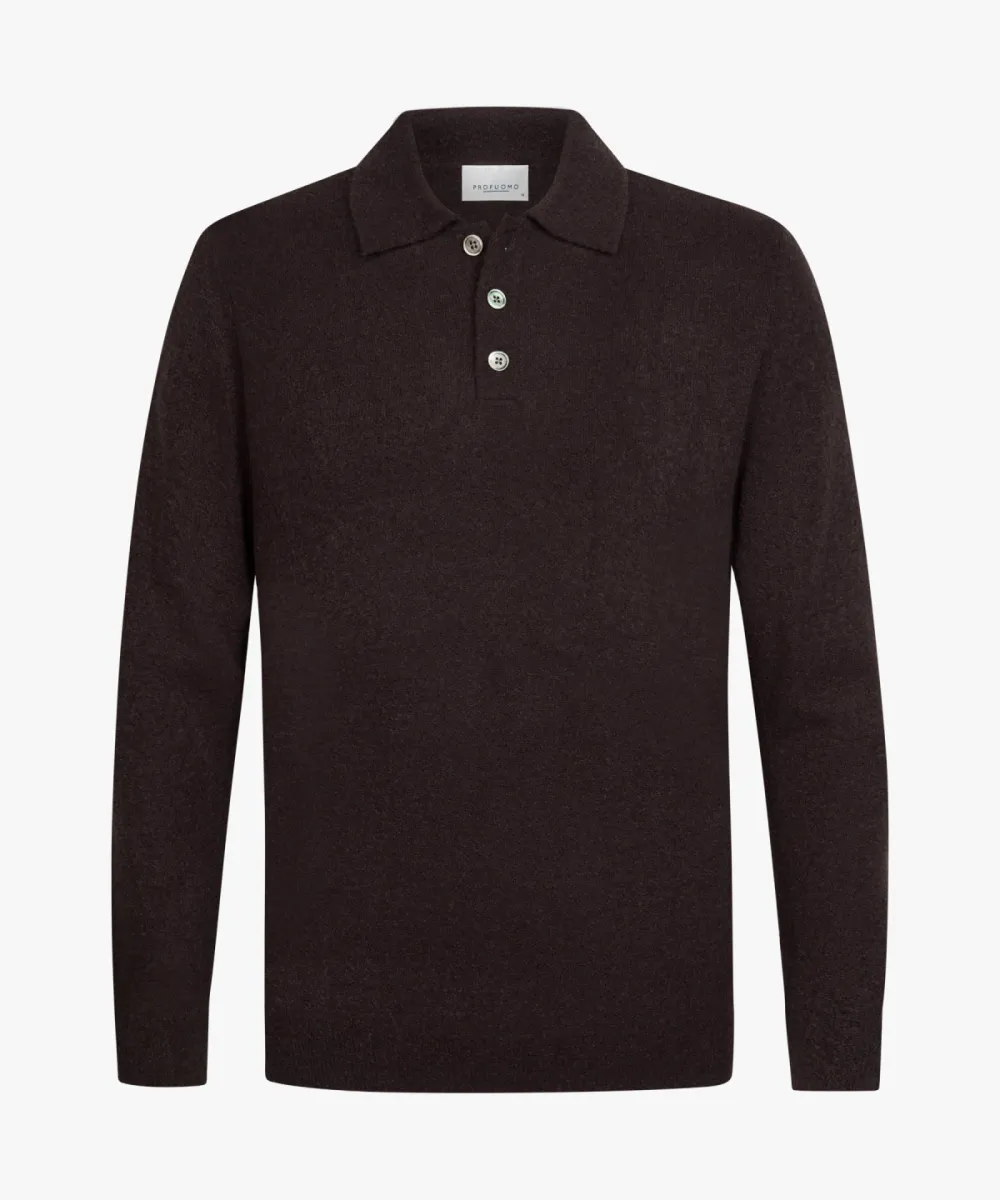 Profuomo-Polo ls-PPXJ30041G-S Aubergine-PAARS
