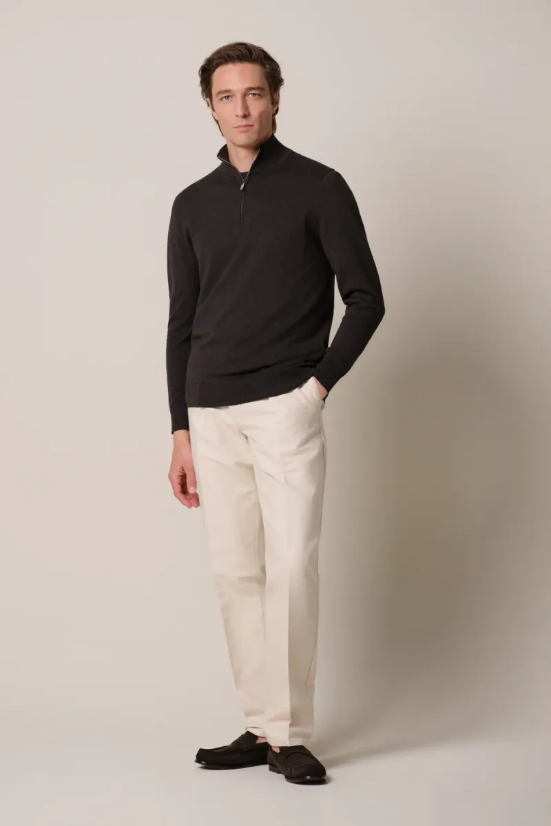 profuomo-pullover-half-zip-ppxj30002e-h2-dark-brown-donker-bruin-4 Profuomo-Pullover half zip-PPXJ30002E-H2 Dark brown-DONKER BRUIN