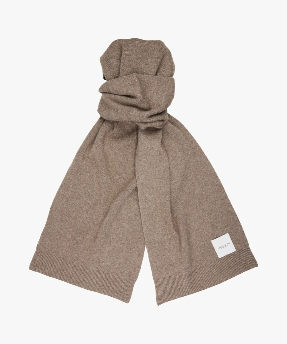 Profuomo-Scarf wool-PPXS30008F-H Brown-BRUIN