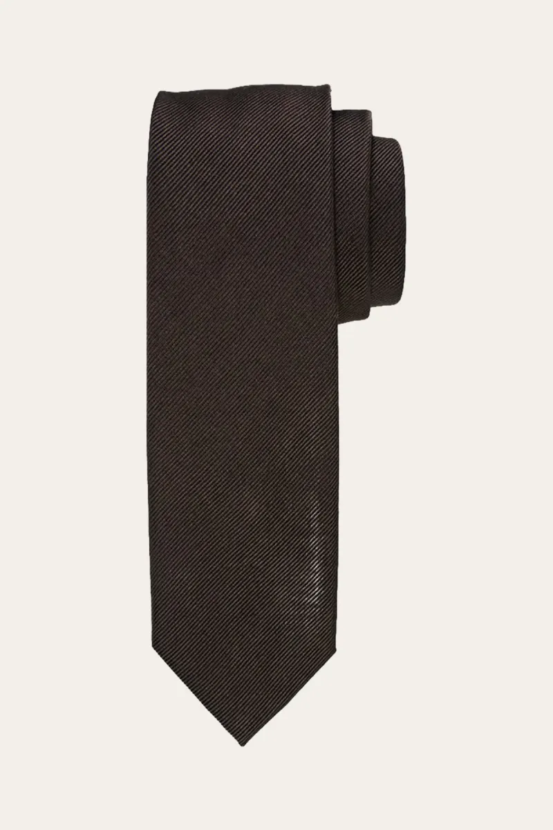 Profuomo-Tie silk woven brown-PP5AA0020G-200 Brown-BRUIN