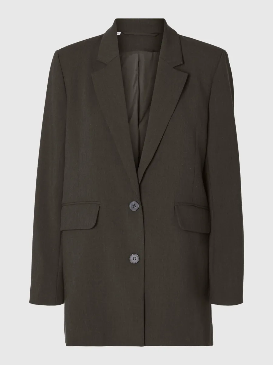 Selected Femme-SLFRITA LS RELAXED BLAZER MEL NOOS-16094205-Delicioso-BRUIN