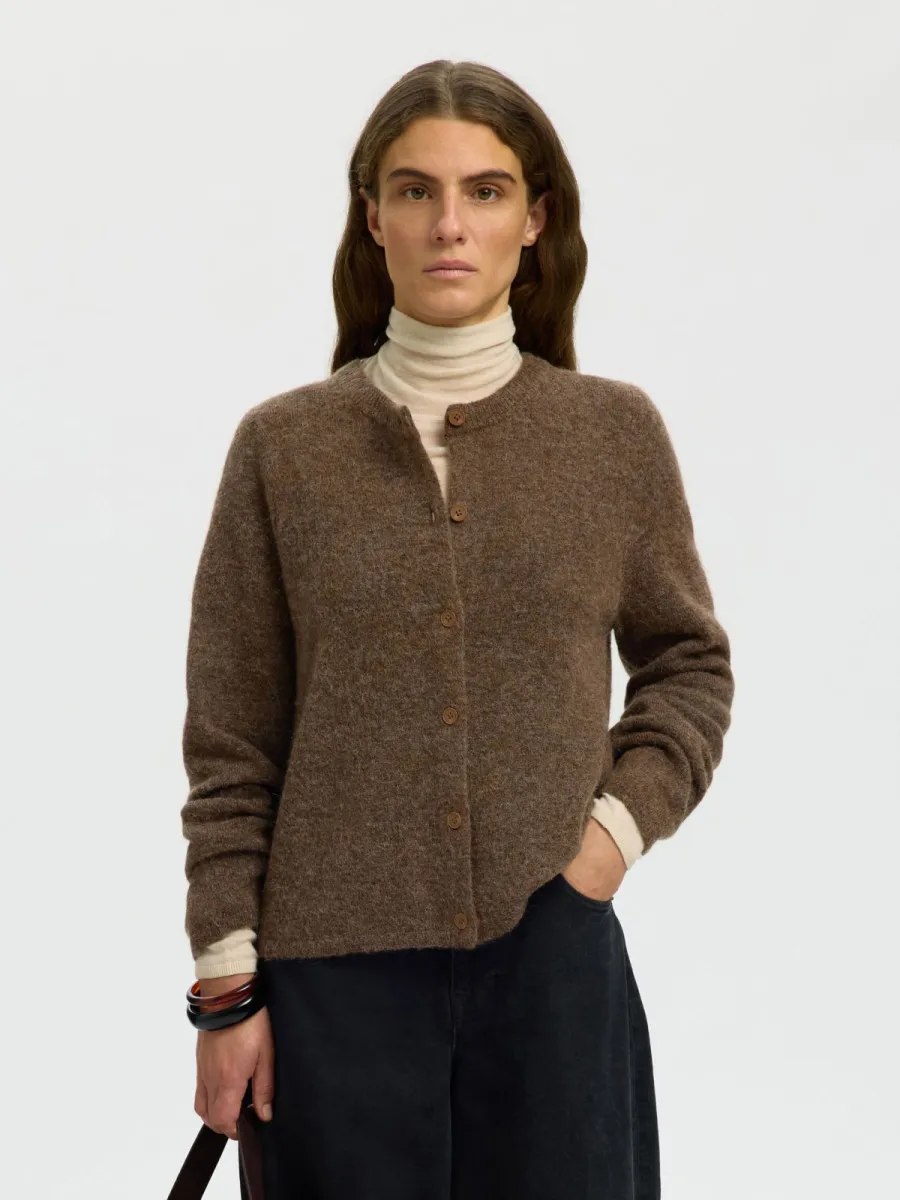 Selected Femme-SLWLULU NEW LS KNIT CARDIGAN NOOS-16098138-Dachshund-BRUIN