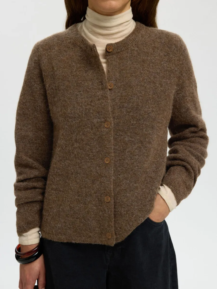 Selected Femme-SLWLULU NEW LS KNIT CARDIGAN NOOS-16098138-Dachshund-BRUIN