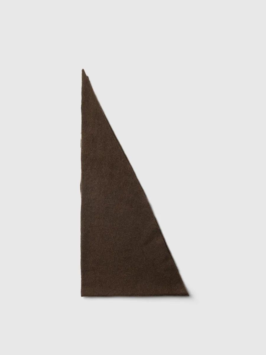 Selected Femme-SLWMARIA NARROW CASHMERE SCARF NOOS-16095351-Chocolate Chip-CHOCOLADE