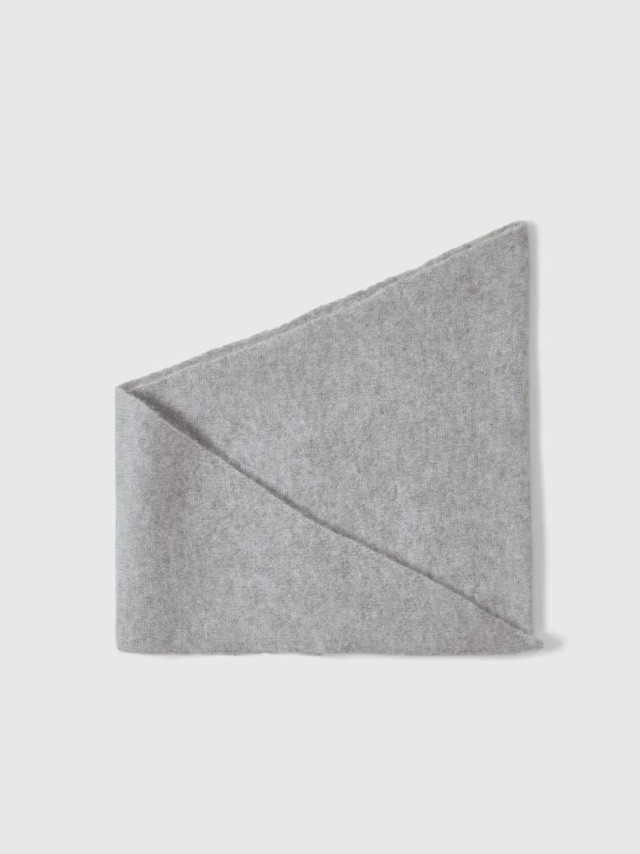 Selected Femme-SLWMARIA NARROW CASHMERE SCARF NOOS-16095351-Light Grey Melange-LICHT-/PAREL GRIJS