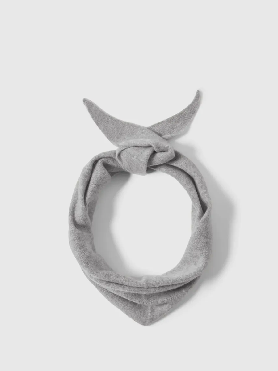 Selected Femme-SLWMARIA NARROW CASHMERE SCARF NOOS-16095351-Light Grey Melange-LICHT-/PAREL GRIJS