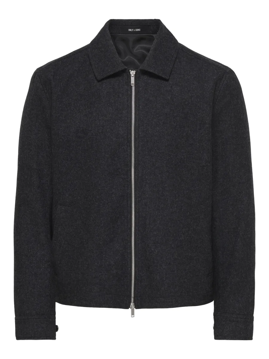 SONS-ONSOWEN WOOL JACKET OTW FRML-22038027-Black melange-ZWART