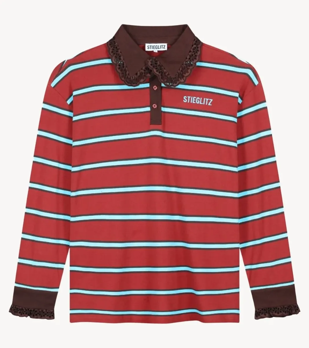 Stieglitz-Cira Polo Longsleeve-W2602005-Merlot-ROOD COMBINATIES