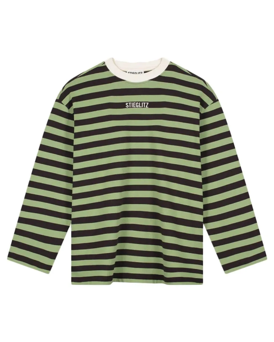 Stieglitz-Donna Wide Skate Longsleeve-W2602001-003 Green-GROEN COMBINATIES