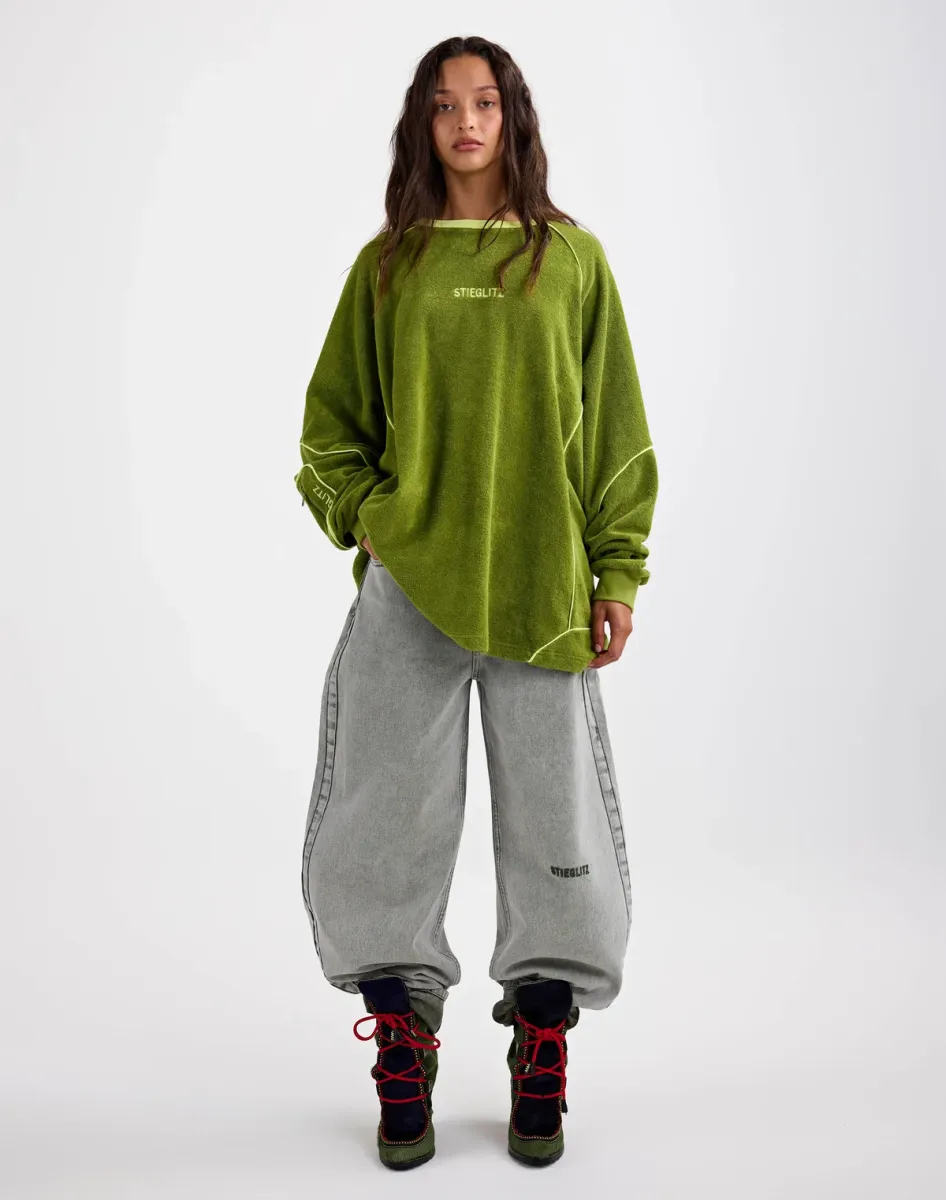 Stieglitz-Silvana Terry Sweater-W2602015-003-003 Green-GROEN